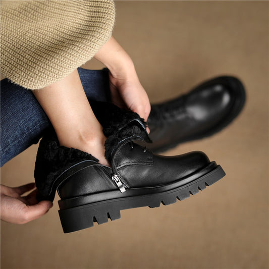 Platform High Heel Motorcycle Boots Women