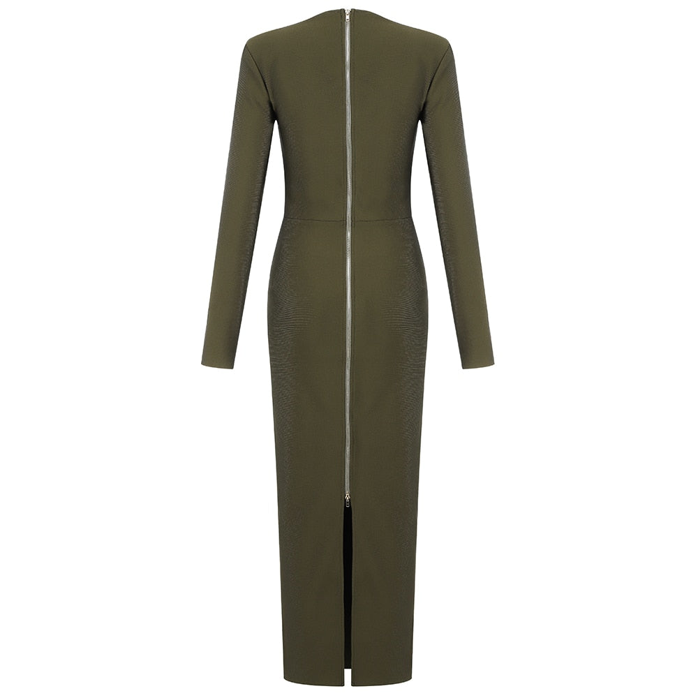Women Long Sleeved Bandage Dress Sexy