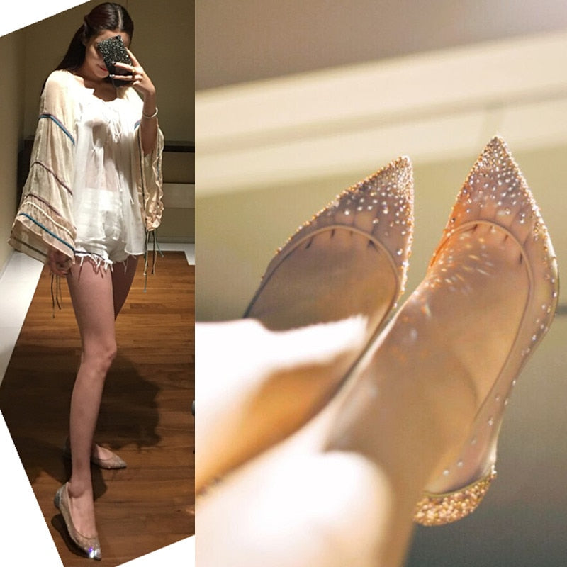 レディース ポイントシューズ レースパンプス