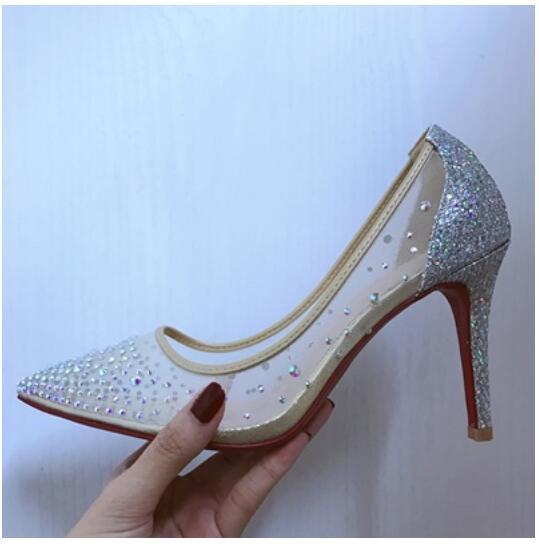 レディース ポイントシューズ レースパンプス