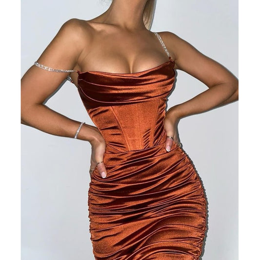 Corset Dress Women Sexy Midi Dreess - LiveTrendsX