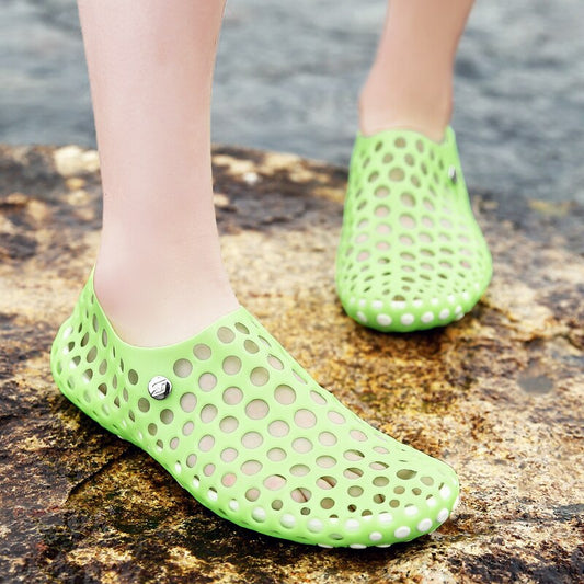 Sandals Men Summer - Sandals Hole Shoes Slippers Men and Women Summer Beach Flat Garden Shoes CoupleShoes Dropshipping 2021 - LiveTrendsX