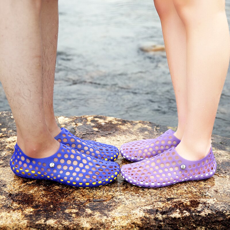 Sandals Men Summer - Sandals Hole Shoes Slippers Men and Women Summer Beach Flat Garden Shoes CoupleShoes Dropshipping 2021 - LiveTrendsX