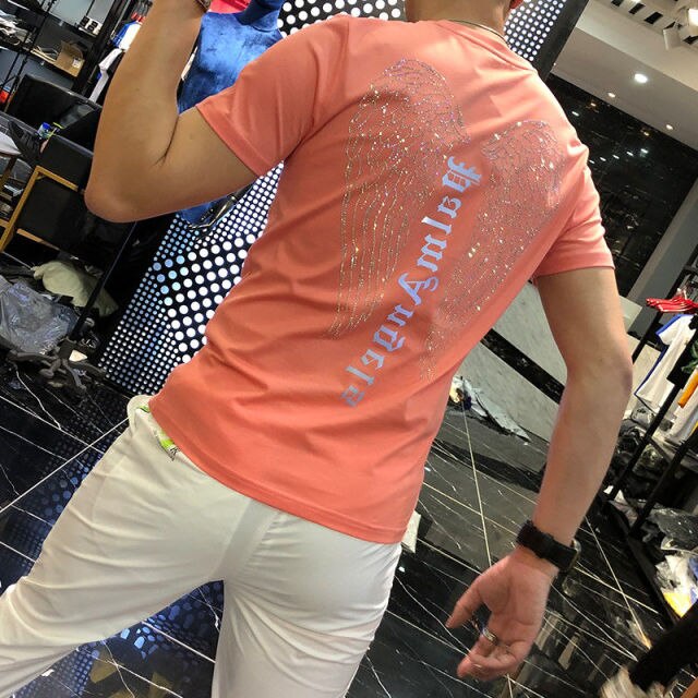 Summer Top Mens Rhinestones T Shirts - LiveTrendsX