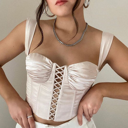 Women Sexy Crop Top Sexy Bustier Corset Fitness - LiveTrendsX