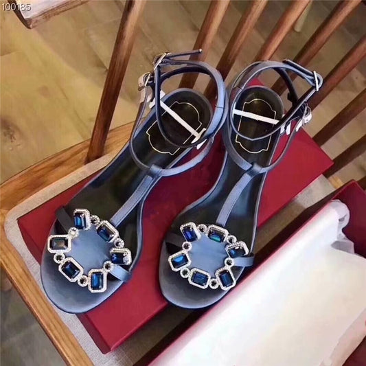 Genuine Leather Sandals Women High Heels - LiveTrendsX