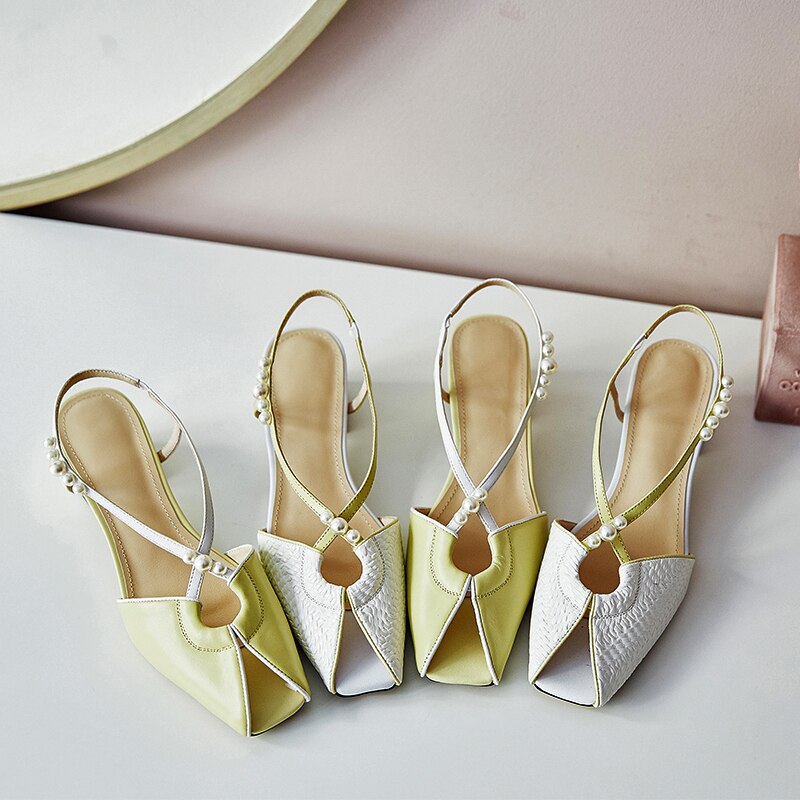 2021 Party Woking Shoes Woman Genuine Leather Sandals - LiveTrendsX