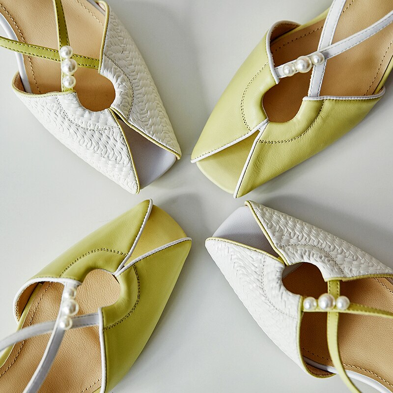 2021 Party Woking Shoes Woman Genuine Leather Sandals - LiveTrendsX