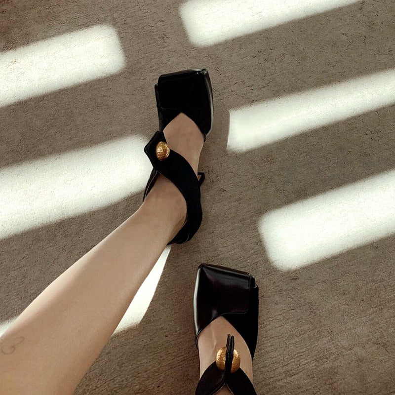 2021 New Square Toe Pumps Women Sandals - LiveTrendsX