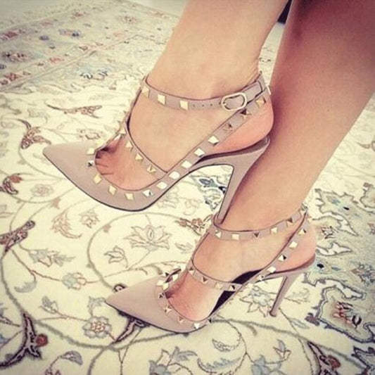 SHOFOO shoes,Beautiful  fashionable lady's sandals, leather, about 11cm high-heeled sandals, women's banquet sandals. SIZE:34-45 - LiveTrendsX
