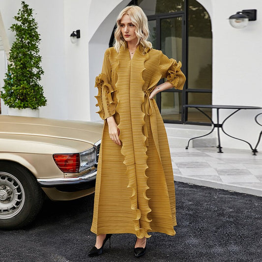 Frilly Dress Woman Ruffled Full Sleeve - LiveTrendsX