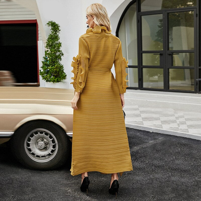 Frilly Dress Woman Ruffled Full Sleeve - LiveTrendsX