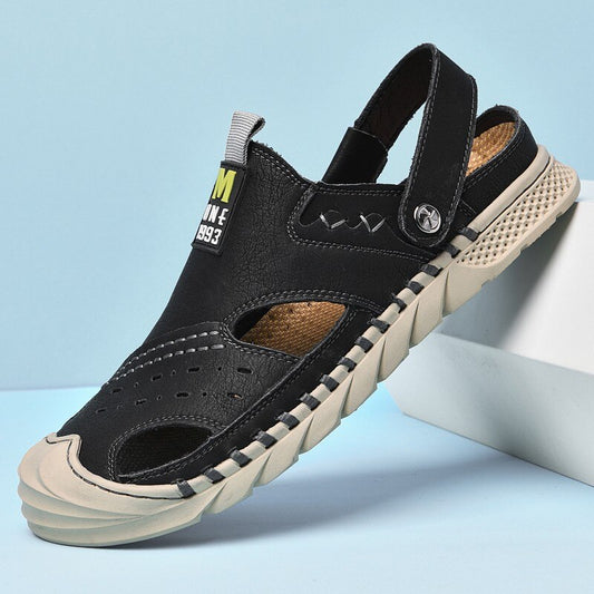 Classic Men's Sandals Summer Genuine Leather - LiveTrendsX