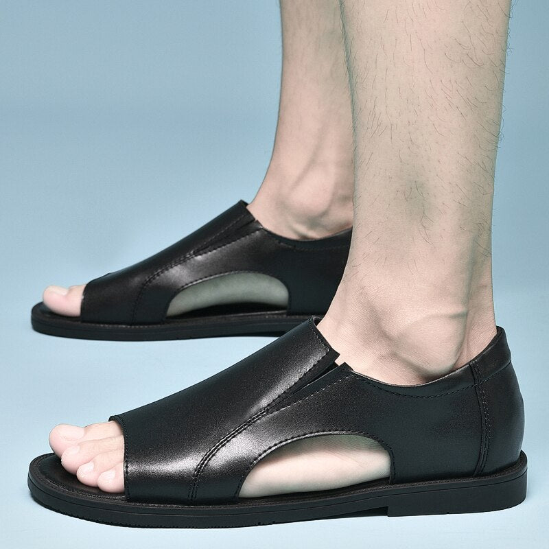 Male Classics Black Hollow Outdoor Sandals - LiveTrendsX