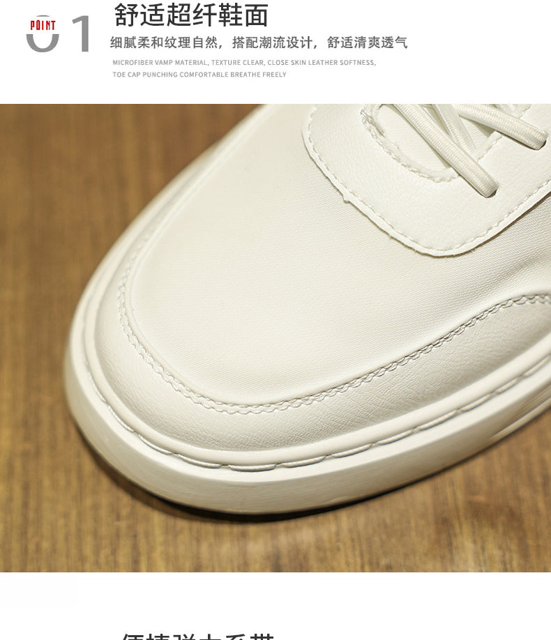 men comfortable white walking sneakers - LiveTrendsX