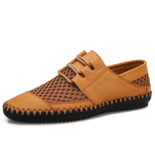 Men's Casual Shoes Handmade Genuine Leather Sneakers - LiveTrendsX