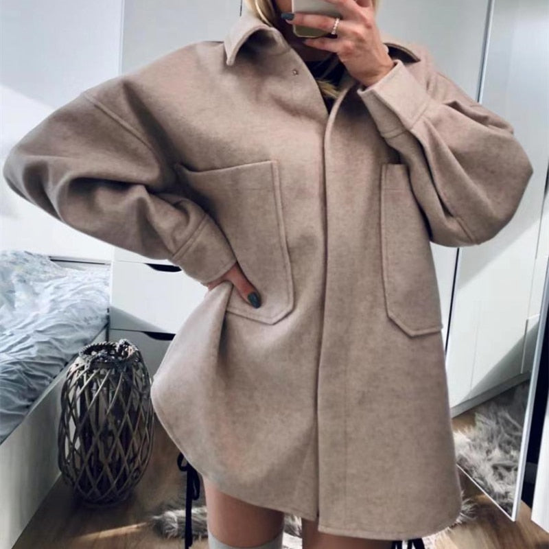 Thick Blouse Coat Female Long Outwear