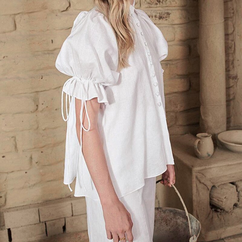 Cotton Linen Sweet Women-blouses Doll Shirt - LiveTrendsX