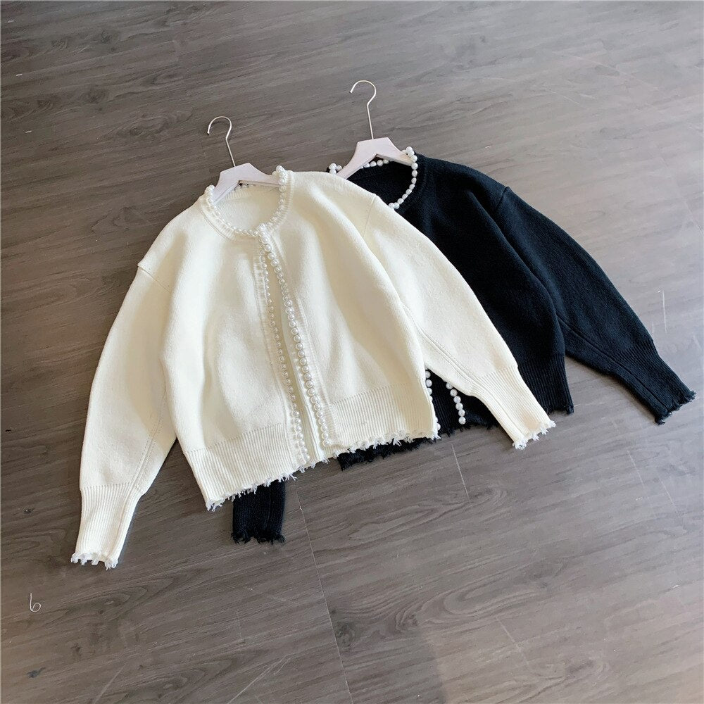 High Quality Black/White Classy Knitwear - LiveTrendsX