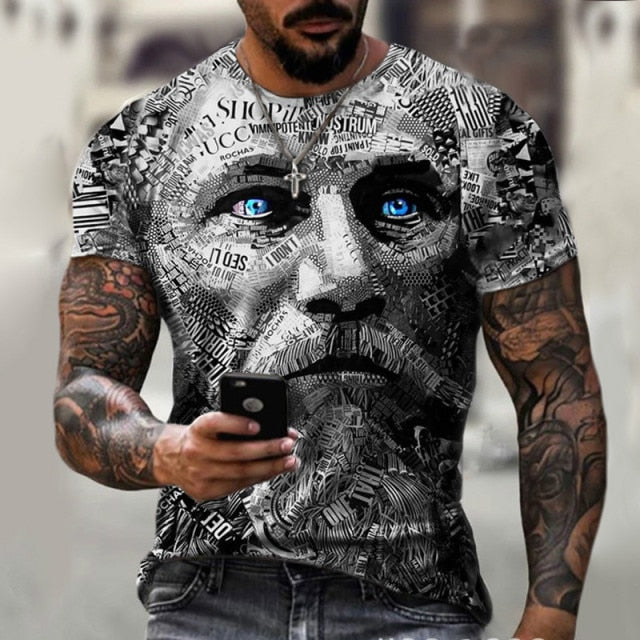 3D men's T-shirt gentleman style design - LiveTrendsX