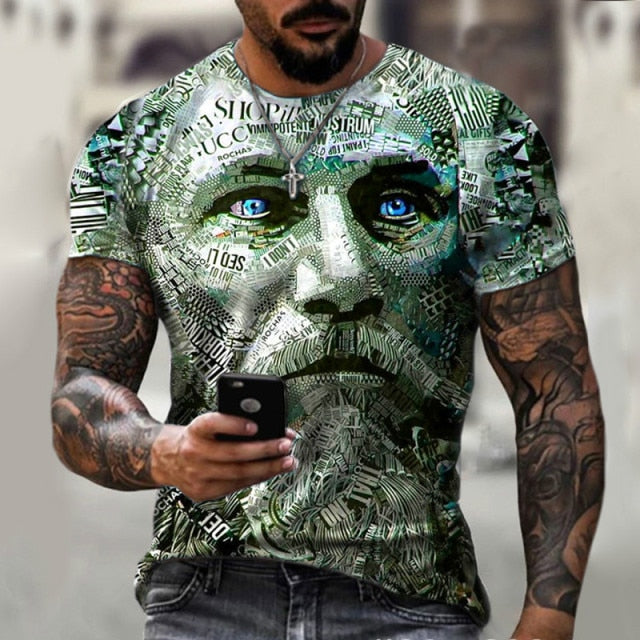3D men's T-shirt gentleman style design - LiveTrendsX