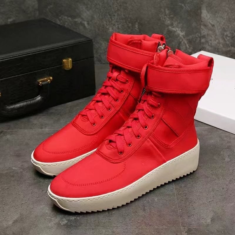 メンズ ラウンドトゥ ミリタリーシューズ ファッション フットウェア