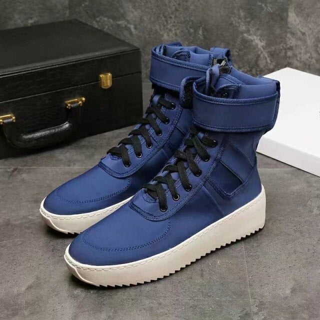 メンズ ラウンドトゥ ミリタリーシューズ ファッション フットウェア