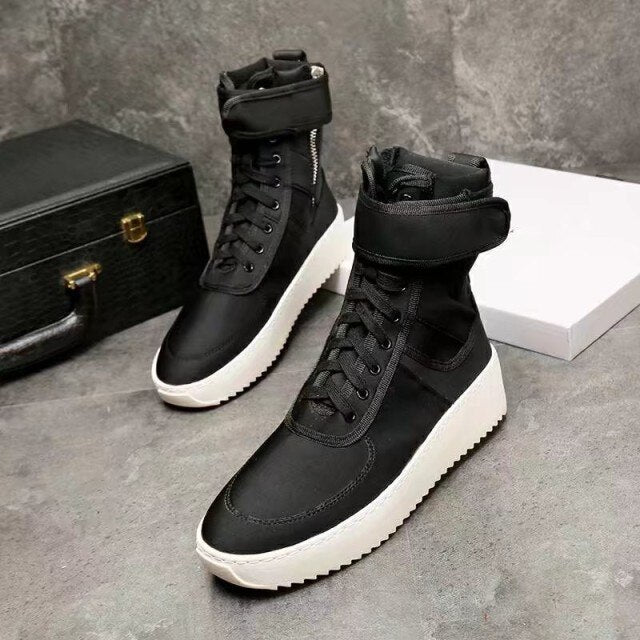 メンズ ラウンドトゥ ミリタリーシューズ ファッション フットウェア