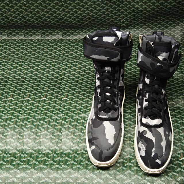 メンズ ラウンドトゥ ミリタリーシューズ ファッション フットウェア