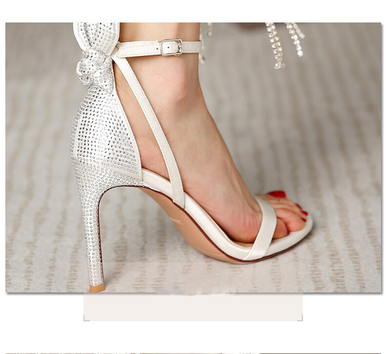 2021 Fashion Rhinestone Back High Heels Sandals - LiveTrendsX
