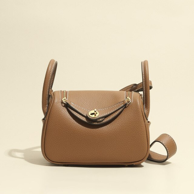 Lychee pattern pillow bag leather handbags - LiveTrendsX