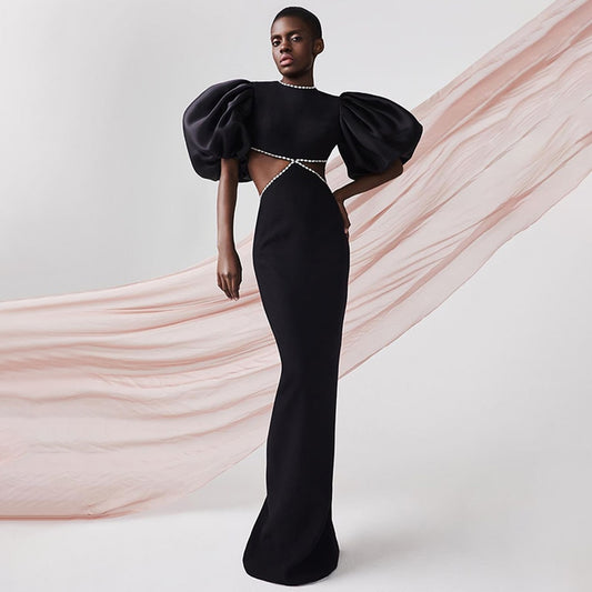 Sleeve Sexy Hollow Out Maxi Dresses 2021 - LiveTrendsX