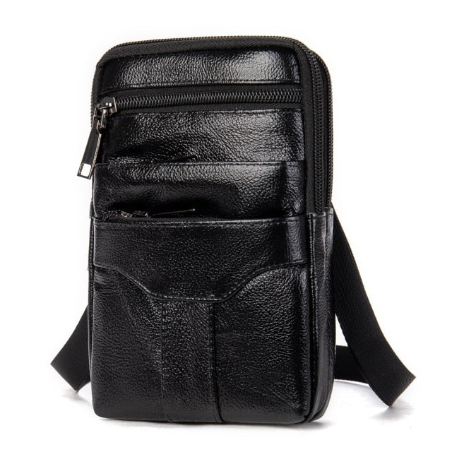 Men Belt Bag Genuine Leather Shoulder Bags