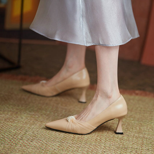 2021 Genuine Leather Sexy High Heels - LiveTrendsX