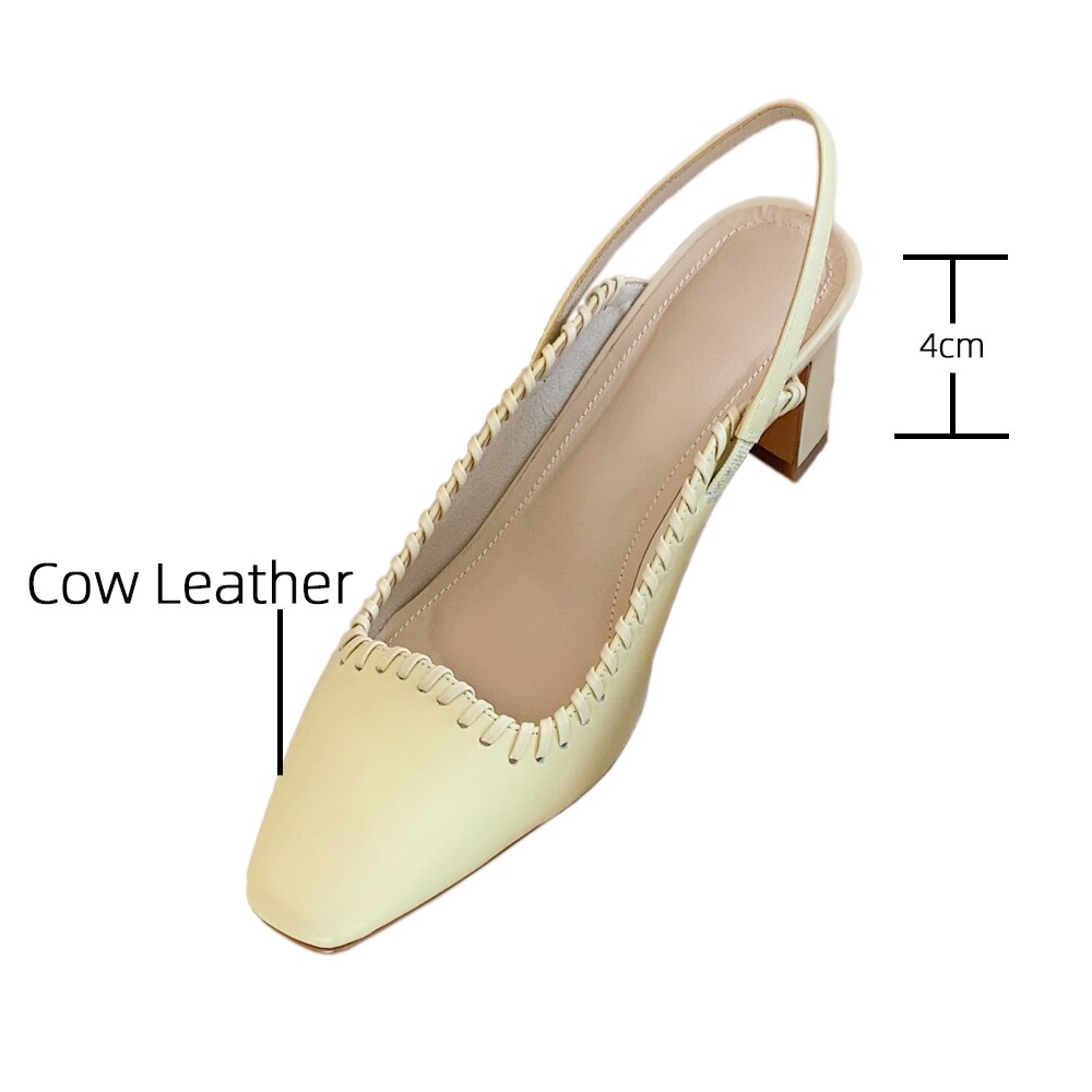 2021 Sewing Cow Leather Women Pumps - LiveTrendsX