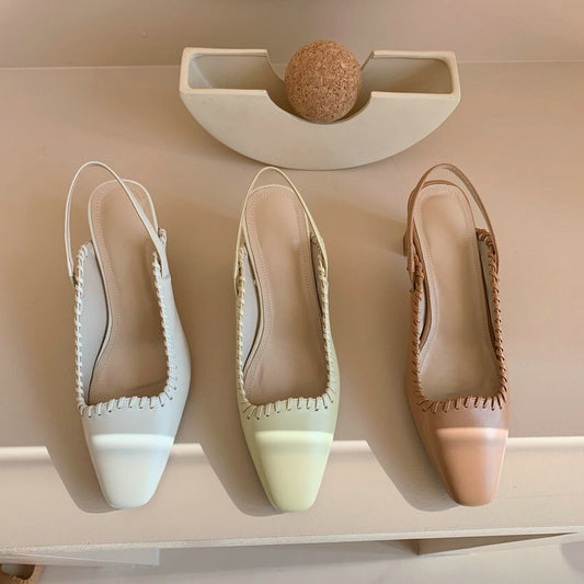 2021 Sewing Cow Leather Women Pumps - LiveTrendsX