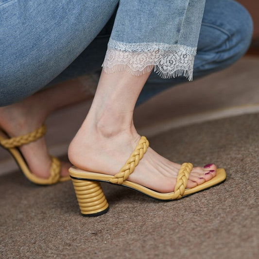 2021 Summer Women Shoes Woven One-strip - LiveTrendsX
