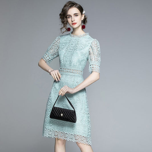 2021 Summer Runway Lace A-Line Dress - LiveTrendsX