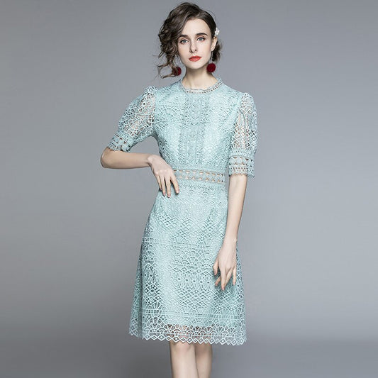 2021 Summer Runway Lace A-Line Dress - LiveTrendsX