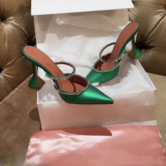 Leopard Print Baotou Half Drag Sandals