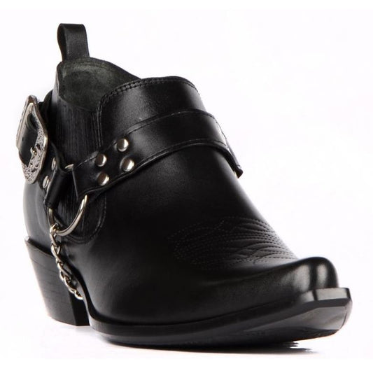 Men Pointed Toe Genuine Leather Motorcycle Boots Handcrafted Shoes