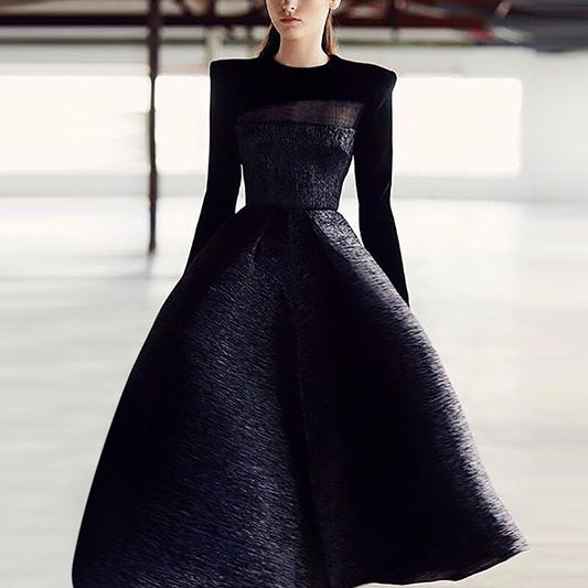 Solid Color Loose Elegant Dress