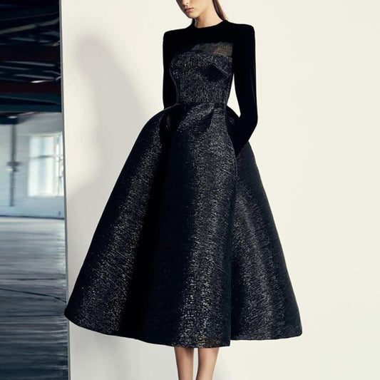 Solid Color Loose Elegant Dress