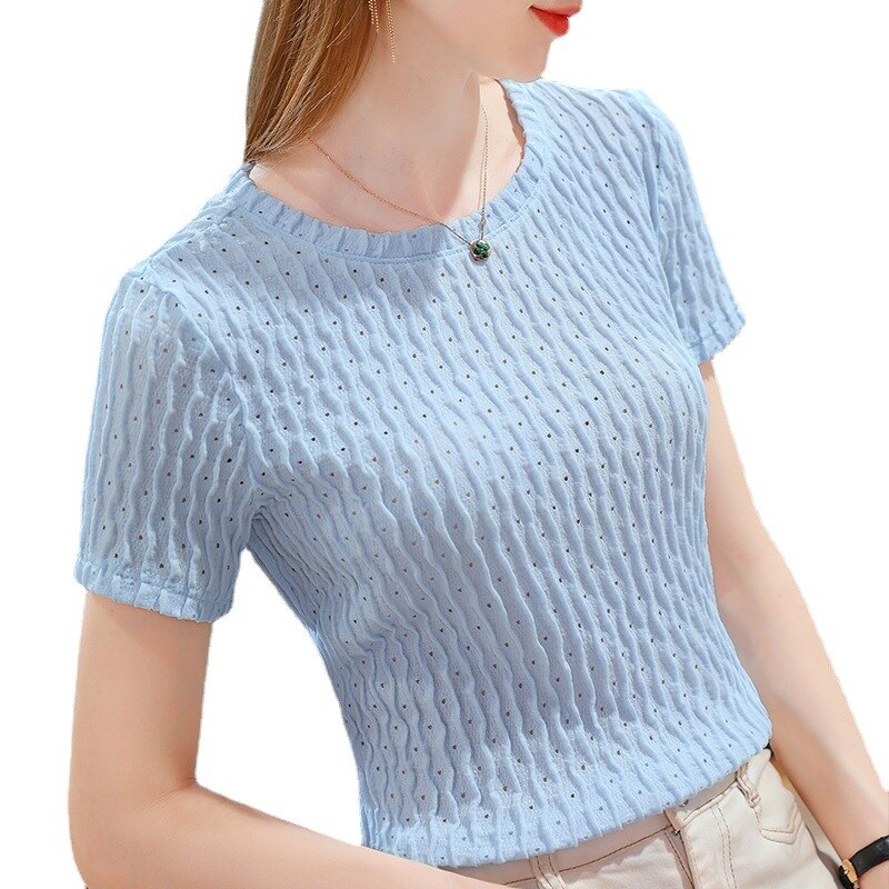 Round neck T-shirt for women's new - LiveTrendsX