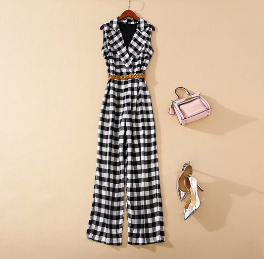 Summer Runway Retro Print Jumpsuit - LiveTrendsX