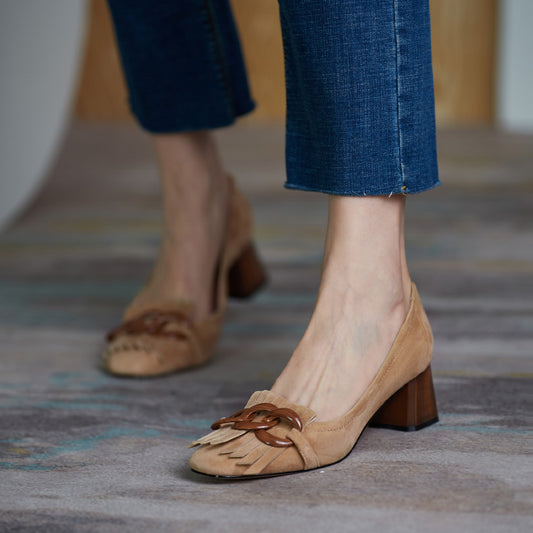 女性用厚底パンプス