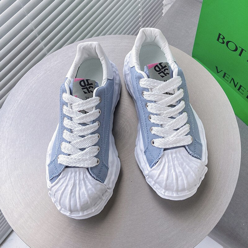 Shell Head Washed Dyed Canvas Shoes - LiveTrendsX