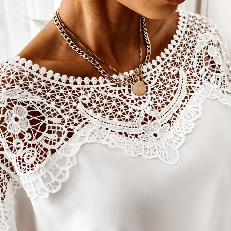 New Crochet Embroidery Lace Blouses
