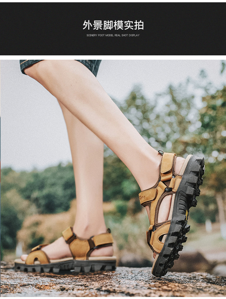 High quality Men Sandals Genuine Leather - LiveTrendsX