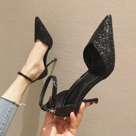 Thin heel hollow pointed wedding shoes - LiveTrendsX